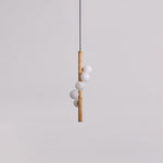 Vertical Orb Timber Pendant Lamp
