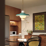 Vespara Pendant Light – Mid-Century Brass & Opaline Glass
