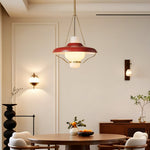 Vespara Pendant Light – Mid-Century Brass & Opaline Glass