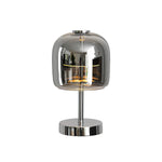 Avolar Smoked Glass LED Table Lamp with Chrome Base