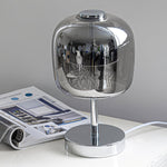 Avolar Smoked Glass LED Table Lamp with Chrome Base