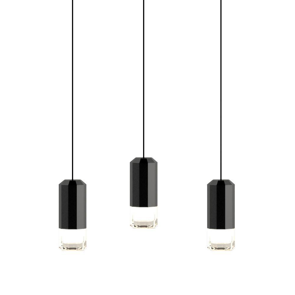 Line Form Pendant Light – Minimalist Geometric LED Chandelier