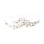 Vine Chandelier — Handblown Crystal LED Pendant Light in Bronze Finish