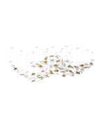 Vine Chandelier — Handblown Crystal LED Pendant Light in Bronze Finish