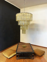 Vintage Murano Amber Glass Chandelier