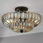 Vintage Amber Glass Ceiling Light