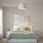 Vintage Cream Style Drum Ceiling Lamp