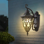 Vintage Flower Pattern Solar Wall Lamp Ha083745