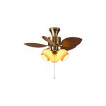 Botanical Vintage Ceiling Fan Light with Glass Shades