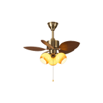 Botanical Vintage Ceiling Fan Light with Glass Shades