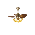 Botanical Vintage Ceiling Fan Light with Glass Shades