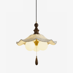 Scalloped Floral Pendant Light – Vintage-Inspired Designer Illumination