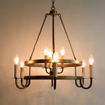Vintage Voyager Chandelier – Industrial Brass Pendant Light for Modern Interiors