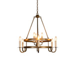 Vintage Voyager Chandelier – Industrial Brass Pendant Light for Modern Interiors