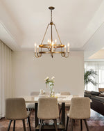Vintage Voyager Chandelier – Industrial Brass Pendant Light for Modern Interiors
