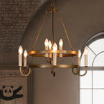 Vintage Voyager Chandelier – Industrial Brass Pendant Light for Modern Interiors