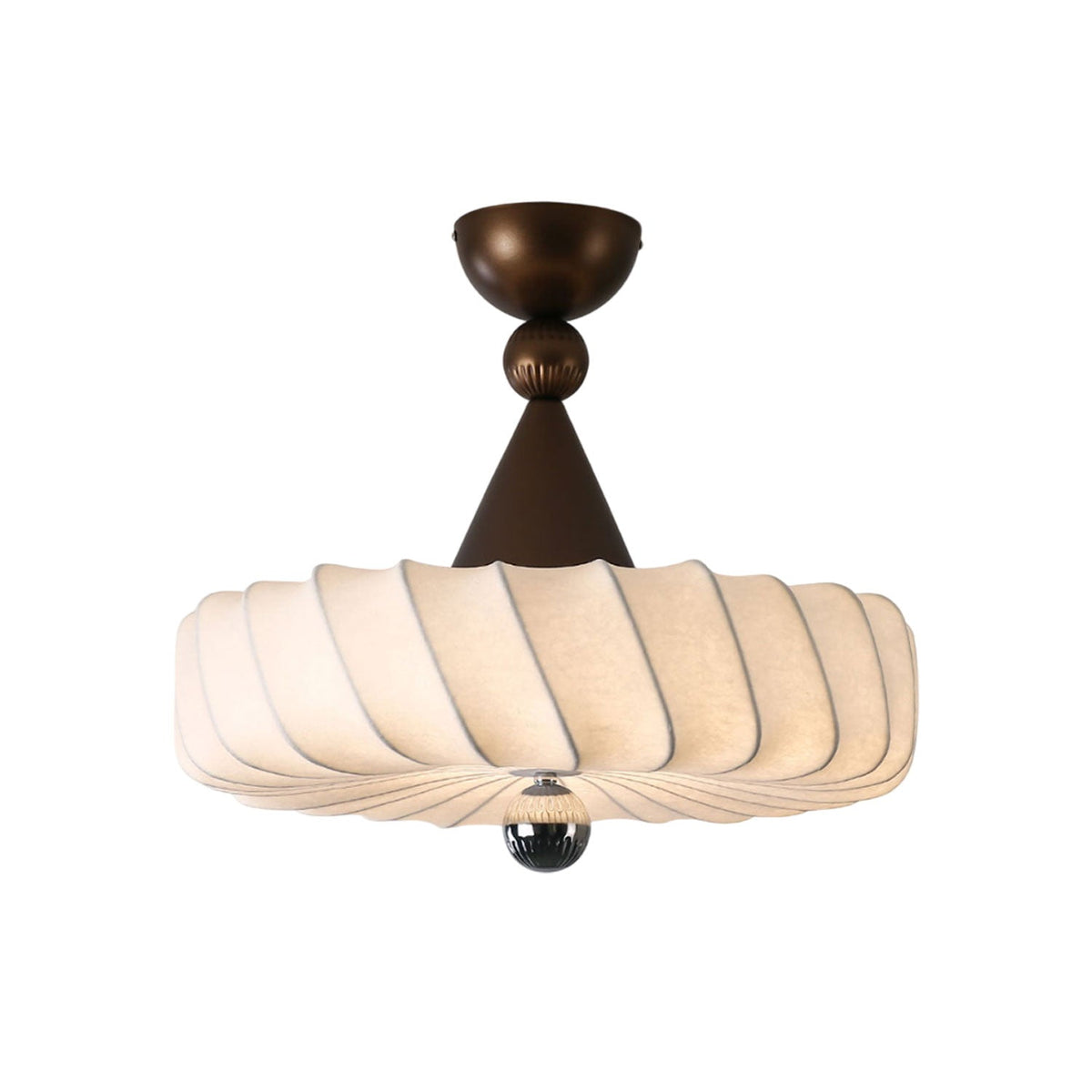 Virelle Spiral Ceiling Light in Bronze and Silk