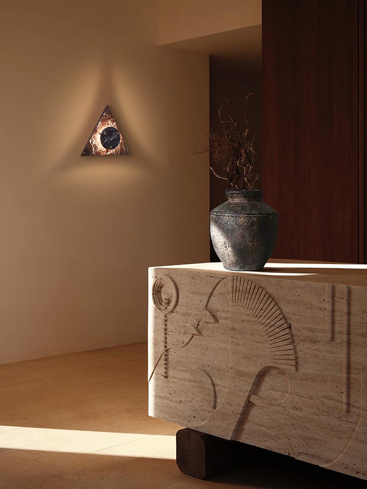 Virida Sculptural Marble Wall Sconce with Integrated LED