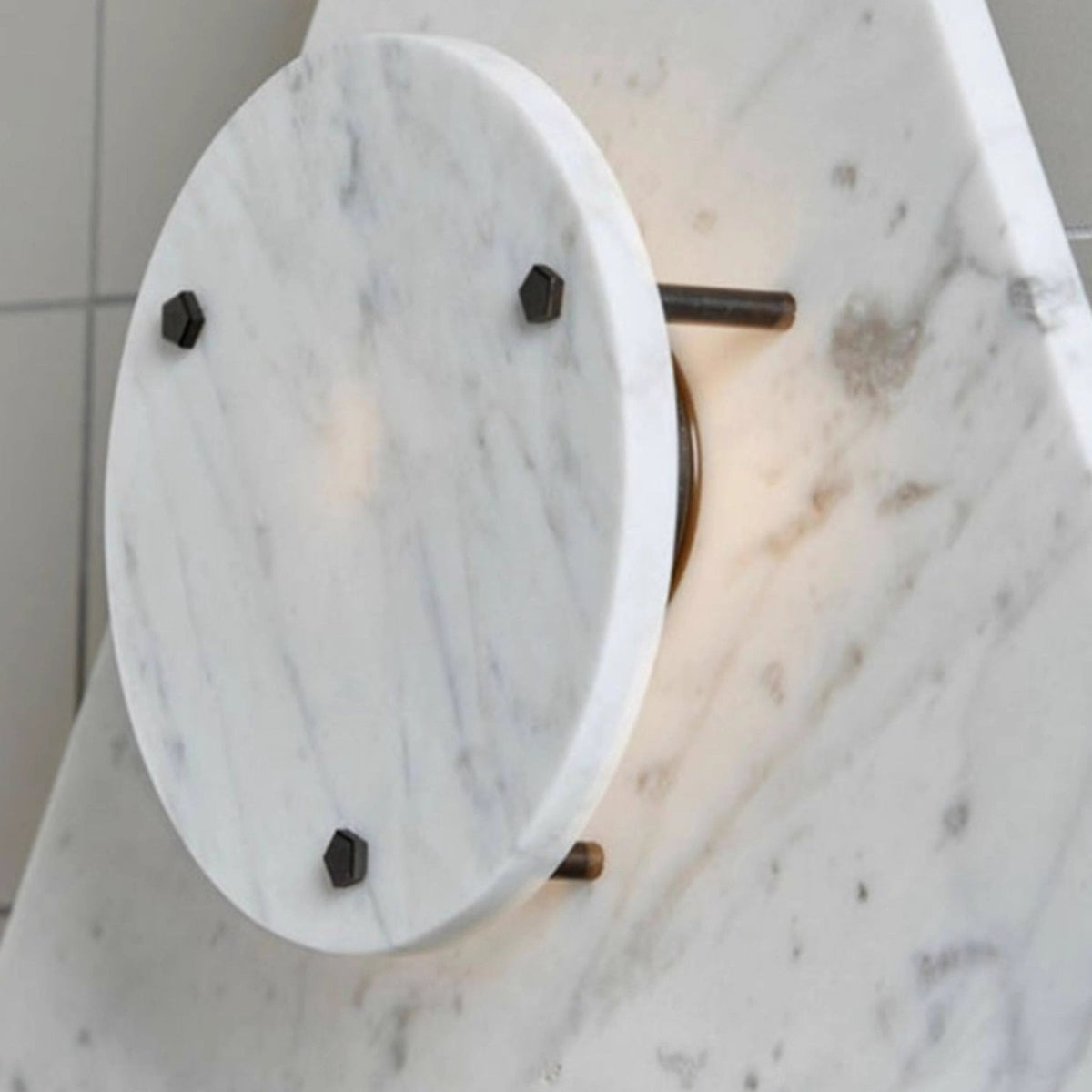 Virida Sculptural Marble Wall Sconce with Integrated LED