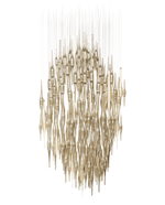 Vitara Glass Drop Chandelier — Amber Gothic LED Pendant