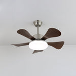 Vivian Ceiling Fan Light with LED Illumination and Walnut Wood Blades