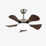 Vivian Ceiling Fan Light with LED Illumination and Walnut Wood Blades