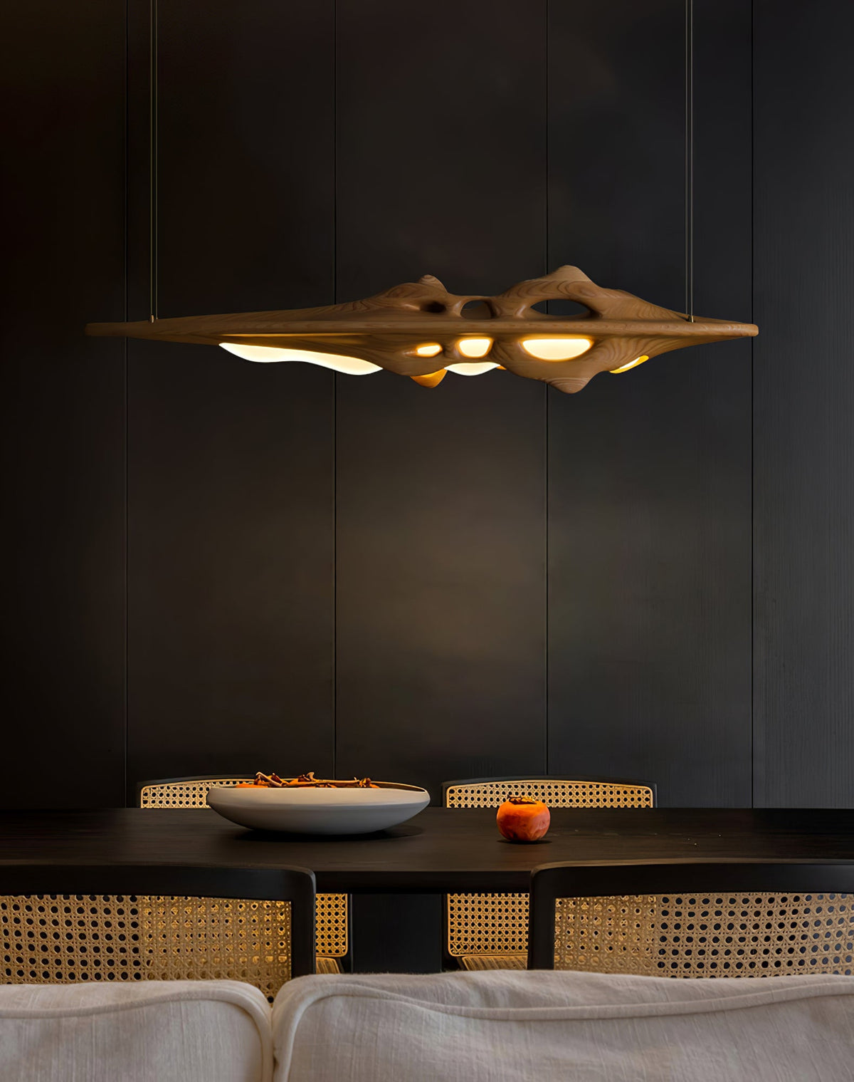 Volar Drift Modern Wood LED Pendant Light for Dining Room and Kitchen Island