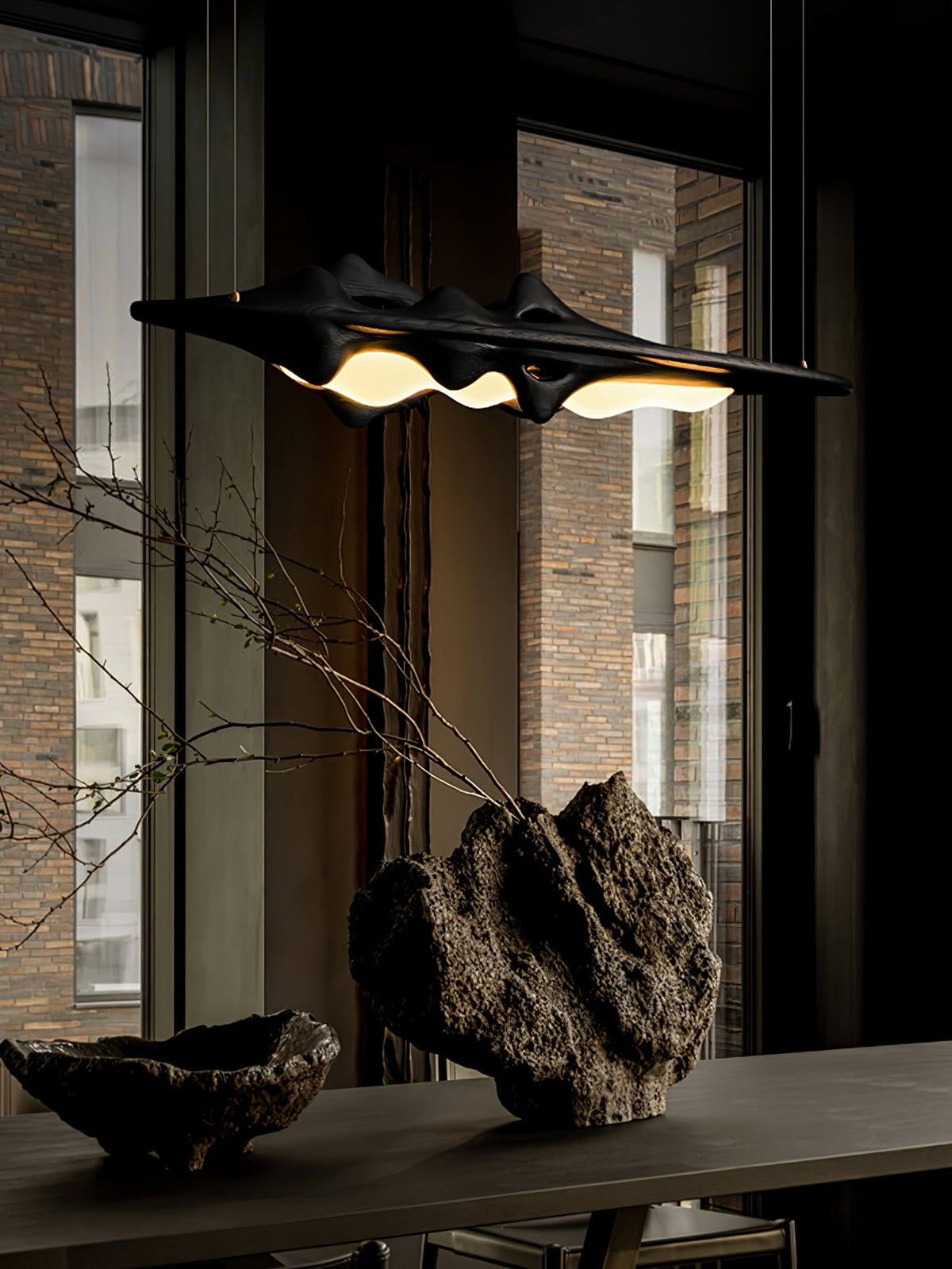Volar Drift Modern Wood LED Pendant Light for Dining Room and Kitchen Island