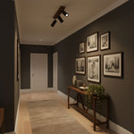 Walnut Wood and Black Travertine Ceiling Spot Light, 3 or 4 Light