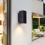 Volkris Black Travertine Wall Sconce — Modern Stone Architectural Lighting
