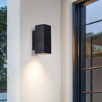 Volkris Black Travertine Wall Sconce — Modern Stone Architectural Lighting