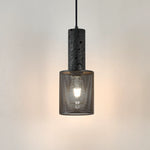 Vultex Mesh Pendant Light in Black Travertine and Metal