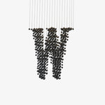 Charcoal Linear Chandelier — Sculptural LED Pendant for Modern Interiors