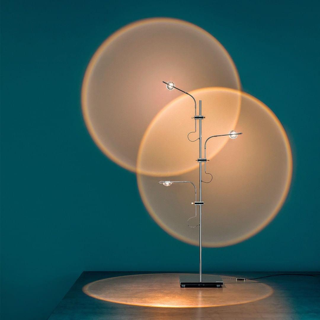 Wa Wa LED Table Lamp in Stainless Steel and Glass
