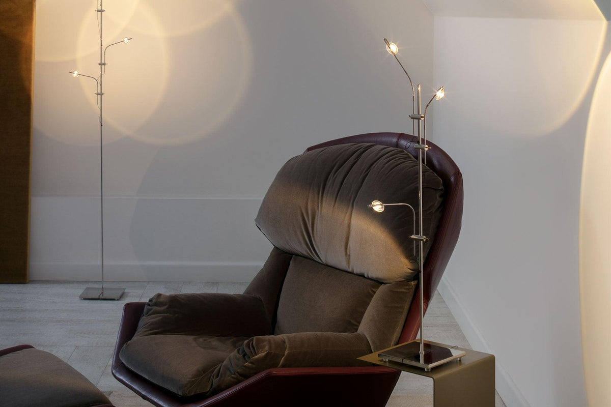 Wa Wa LED Table Lamp in Stainless Steel and Glass