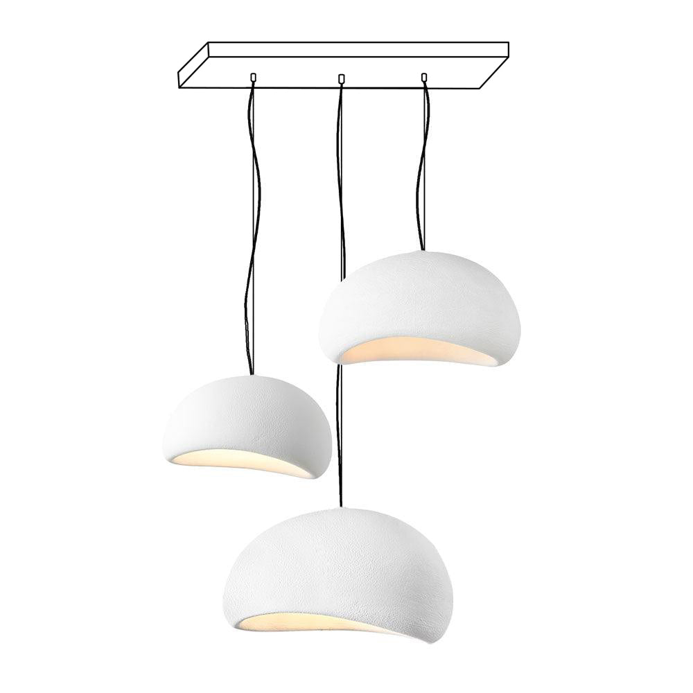 Zenra Organic Wabi-Sabi Chandelier – Designer HDPE Pendant Light