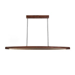 Walnut Arc Linear LED Pendant Light for Kitchen Island and Dining Room