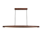 Walnut Arc Linear LED Pendant Light for Kitchen Island and Dining Room