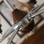 Walnut Glass Ball Chandelier