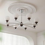 Walnut Glass Ball Chandelier