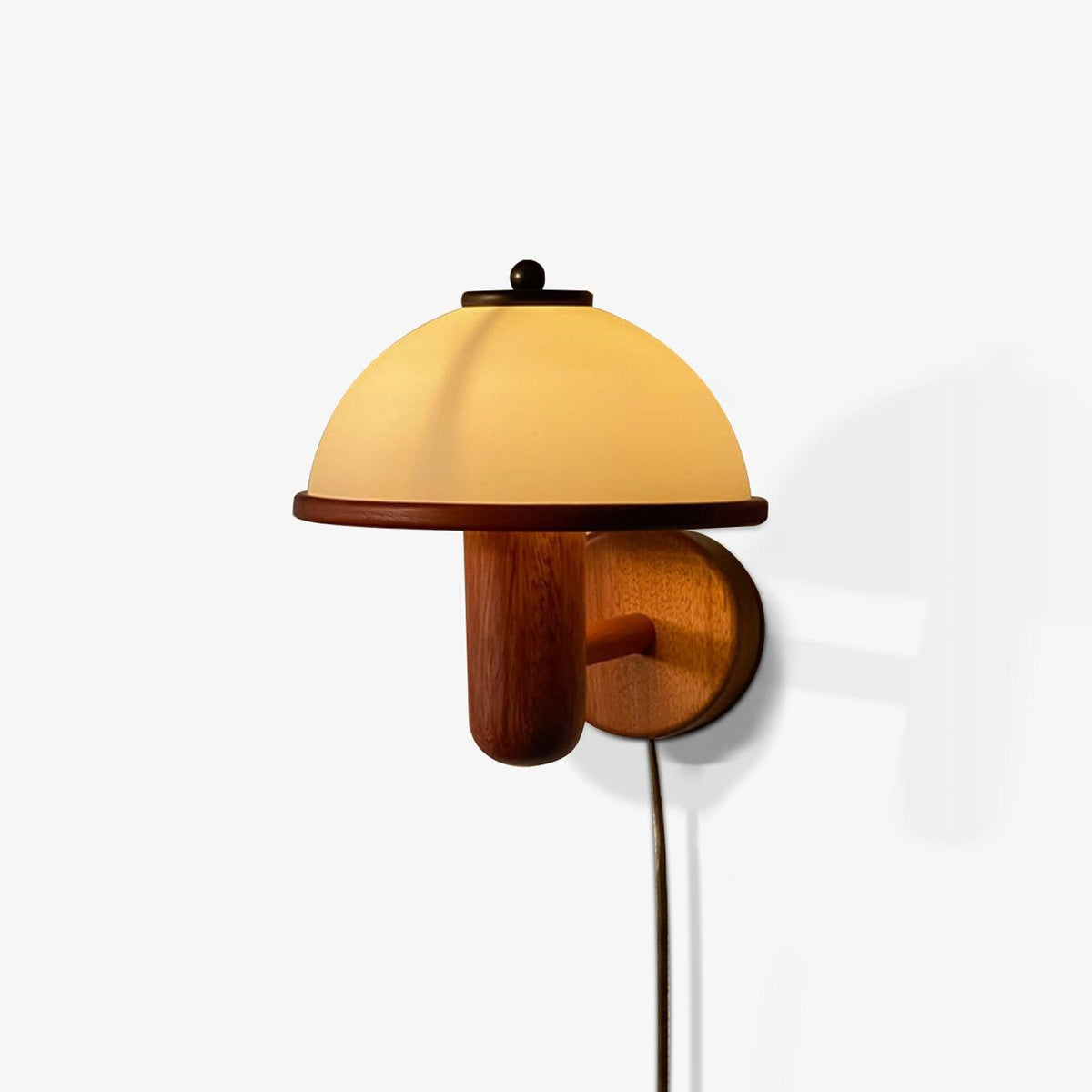 Seren Mushroom Oak Wall Lamp