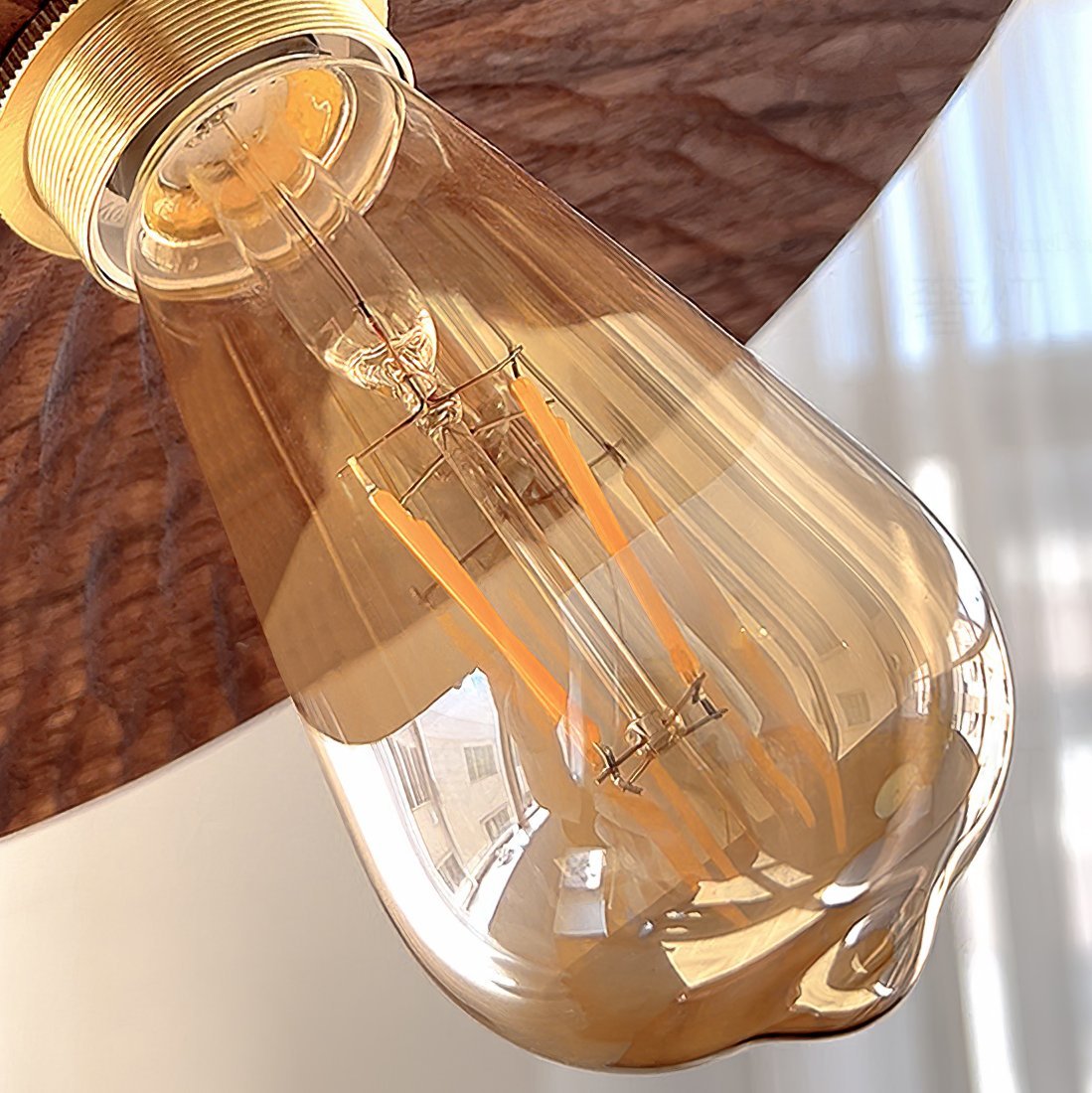 Walnut Saucer Pendant Light