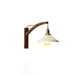 Swing Arm Walnut Wall Light