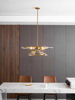 Waltz Art Chandelier – Sculptural Gold Pendant Light for Modern Interiors