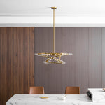 Waltz Art Chandelier – Sculptural Gold Pendant Light for Modern Interiors