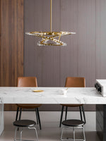 Waltz Art Chandelier – Sculptural Gold Pendant Light for Modern Interiors