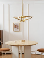 Waltz Art Chandelier – Sculptural Gold Pendant Light for Modern Interiors