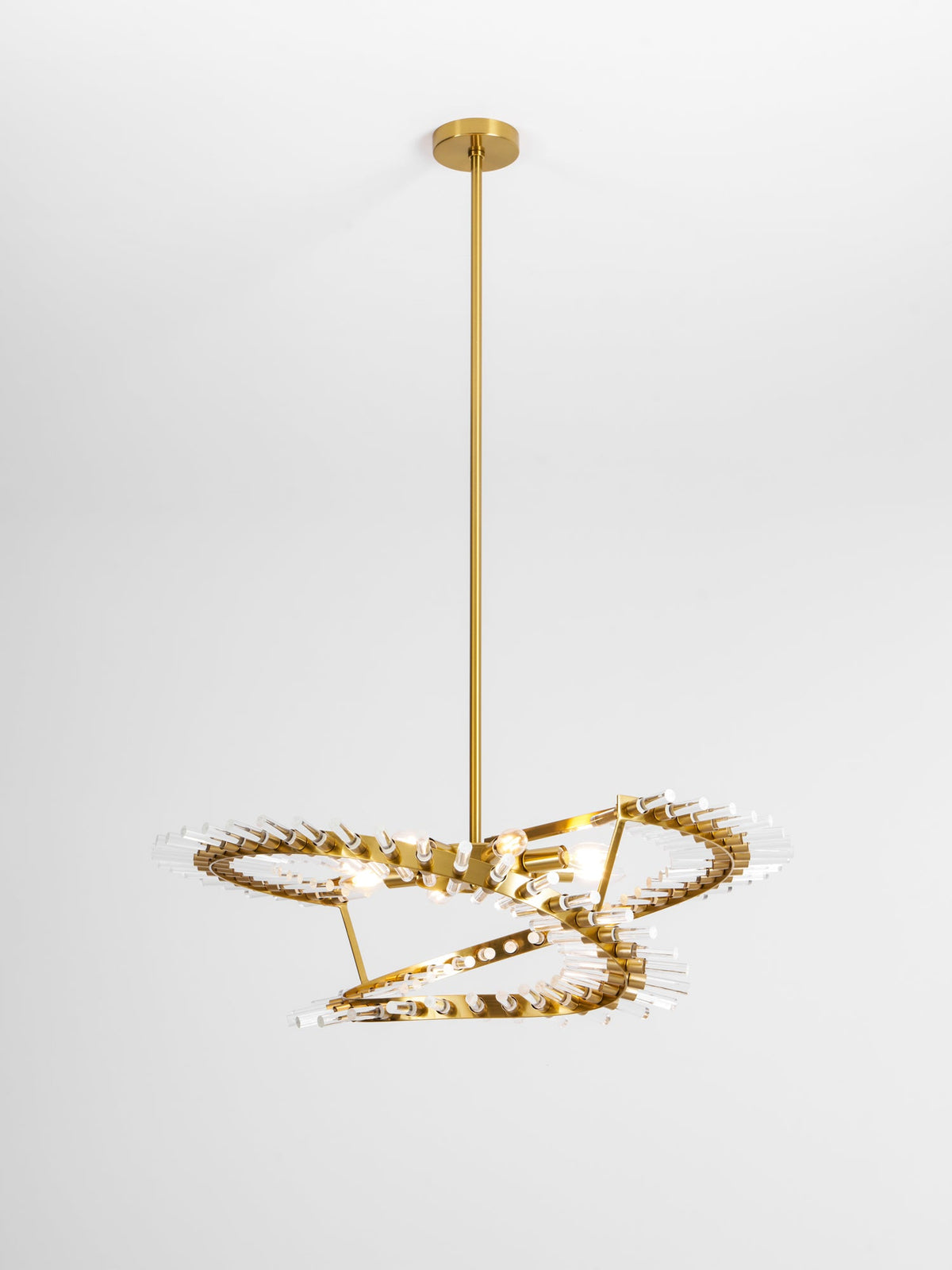 Waltz Art Chandelier – Sculptural Gold Pendant Light for Modern Interiors