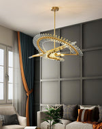 Waltz Art Chandelier – Sculptural Gold Pendant Light for Modern Interiors