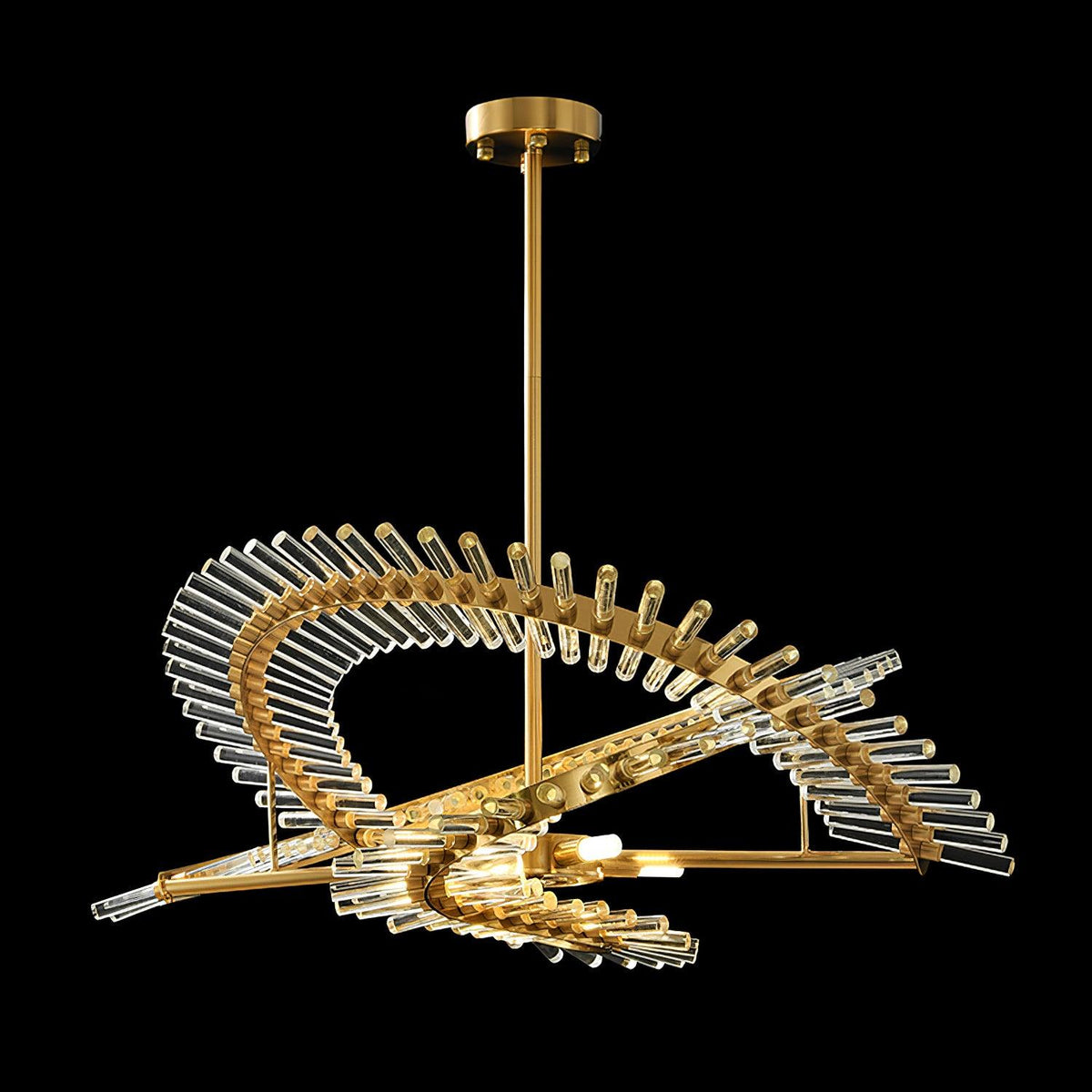 Waltz Art Chandelier – Sculptural Gold Pendant Light for Modern Interiors